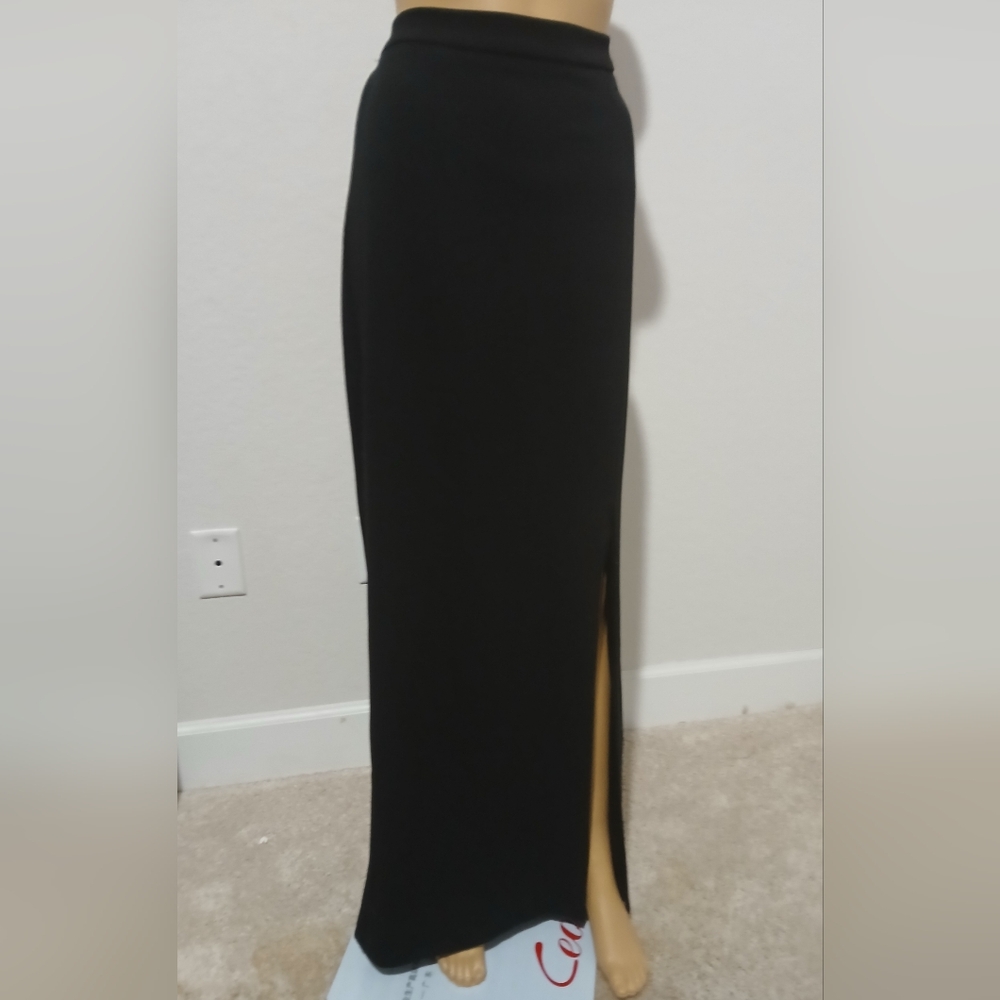 Adrianna Papell black maxi skirt